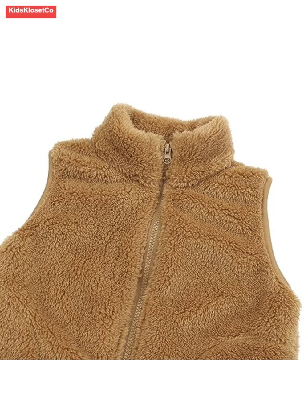 Girls Boys Sherpa Fleece Vest Lightweight Zipper Pockets Outerwear Kids - Picture 3 of 5